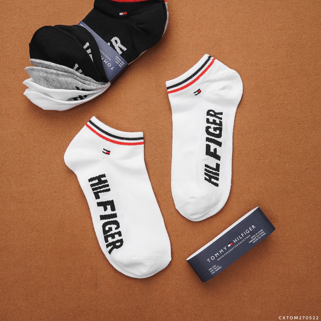 1 Đôi Vớ Tất Nam Nữ Chữ Tommy Hilifiger Êm Mềm Mịn Mát