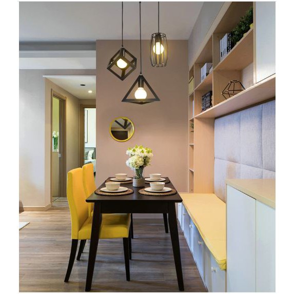 COMBO Bộ 3 đèn thả khối MONSKY trang trí nhà, quán cafe, cửa hàng thời trang (đế rời)