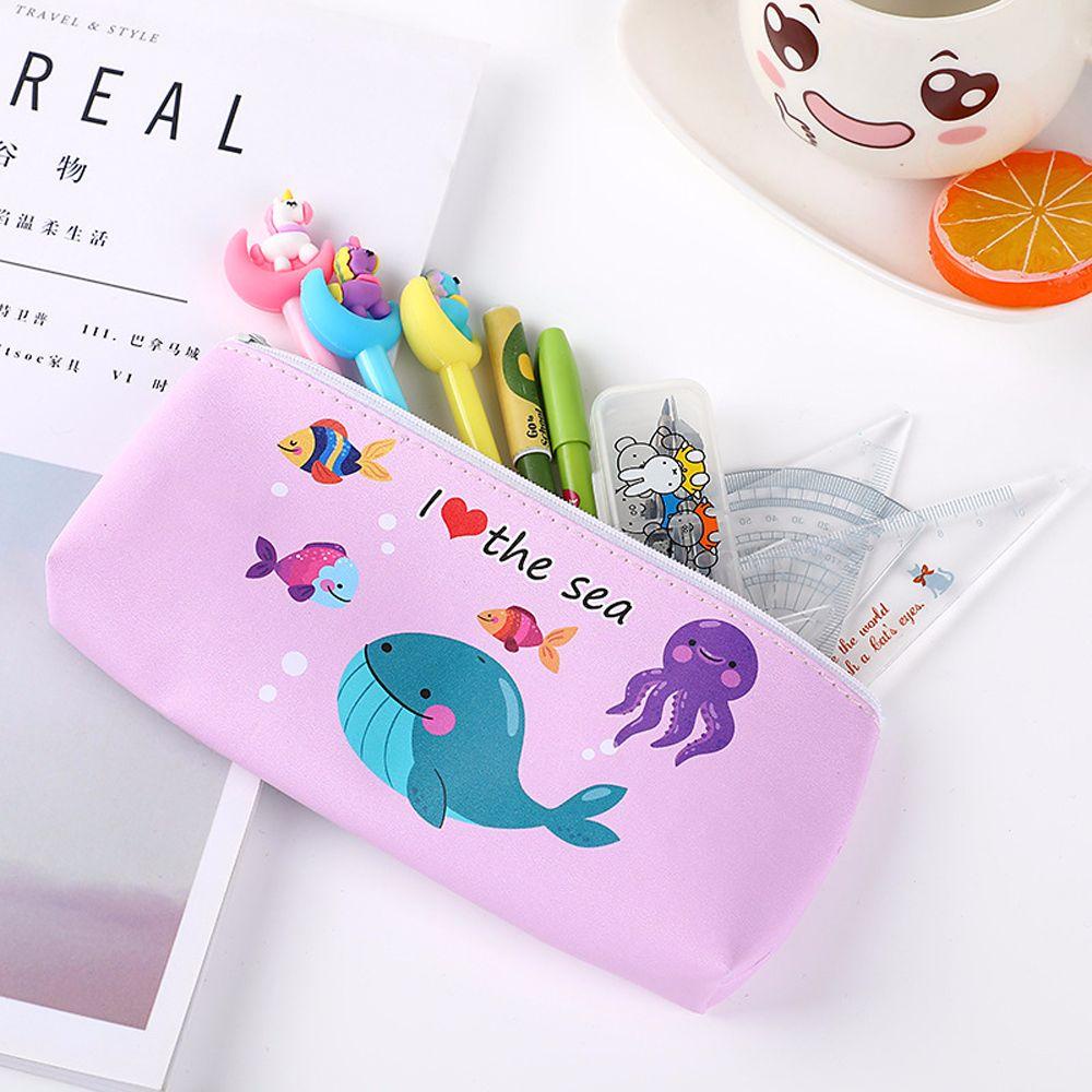 Túi Đựng Bút Chì Sức Chứa Lớn Họa Tiết Quả Bơ Dễ Thương Cho Học Sinh Ốp