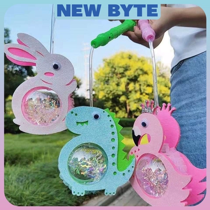 Lồng đèn Trung thu hình thú dễ thương có nhạc đèn được tặng kèm pin