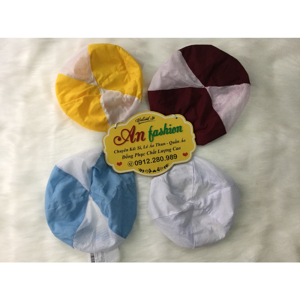 Combo 10 Nón Bánh Tiêu 6 múi dùng trong Thực phẩm, Thủy sản vải silk mịn