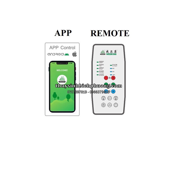 ĐÈN LED WEEK RAPTER M SERIES PRO WRGB UV APP - ÁNH SÁNG CHUYÊN DỤNG TRỒNG CÂY THỦY SINH