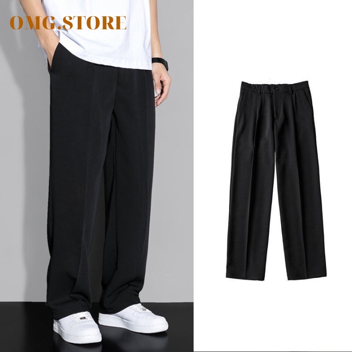 Quần âu baggy nam ống rộng, co giãn dáng suông kiểu dáng trẻ trung, năng động