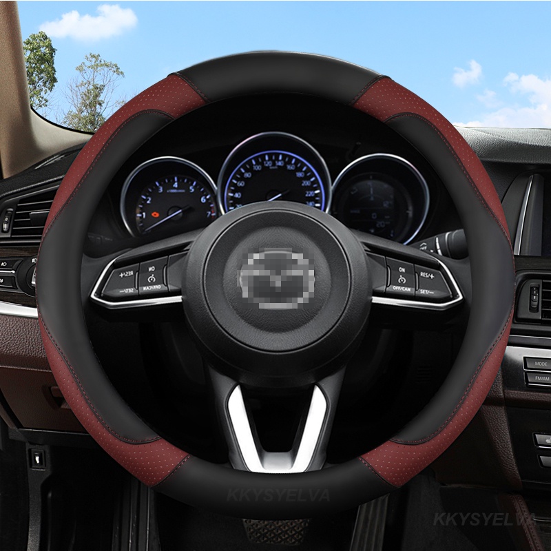 Bao Da PU Bọc Vô Lăng Xe Hơi Mazda 2 3 6 Axela Atenza Demio CX-3 CX-4 CX-5 CX5 CX-7 CX-9
