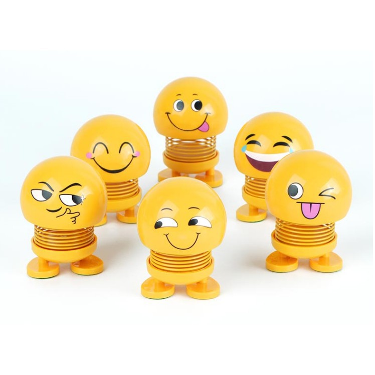 Thú nhún Emoji cảm xúc siêu dễ thương để bàn để xe ô tô