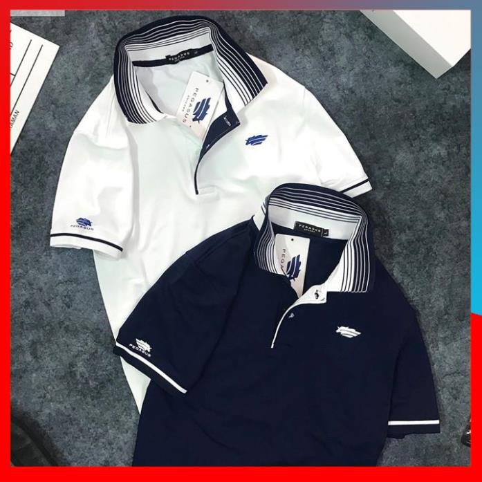 Áo Thun Nam 🌞FREESHIP – HÀNG CHẤT🌞 Cổ Bẻ Tay Ngắn Phối Sọc Bo, Thun Cá Sấu Poly Cao Cấp - GM | BigBuy360 - bigbuy360.vn