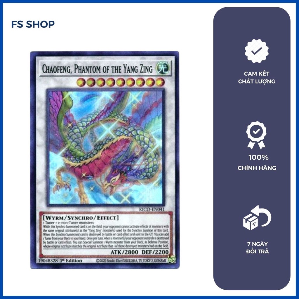 Thẻ bài yugioh chính hãng Chaofeng, Phantom of the Yang Zing (Super Rare)