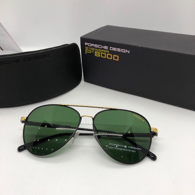 Mới kính mát nam cao cấp Póche màu xanh rêu