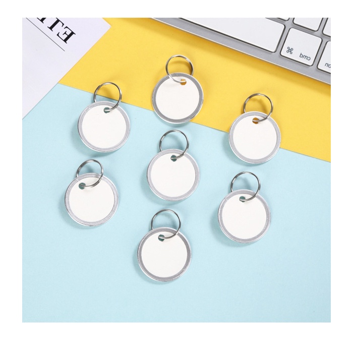 Sa Set 50 Thẻ Giấy Tròn Bằng Kim Loại Trang Trí Giáng Sinh