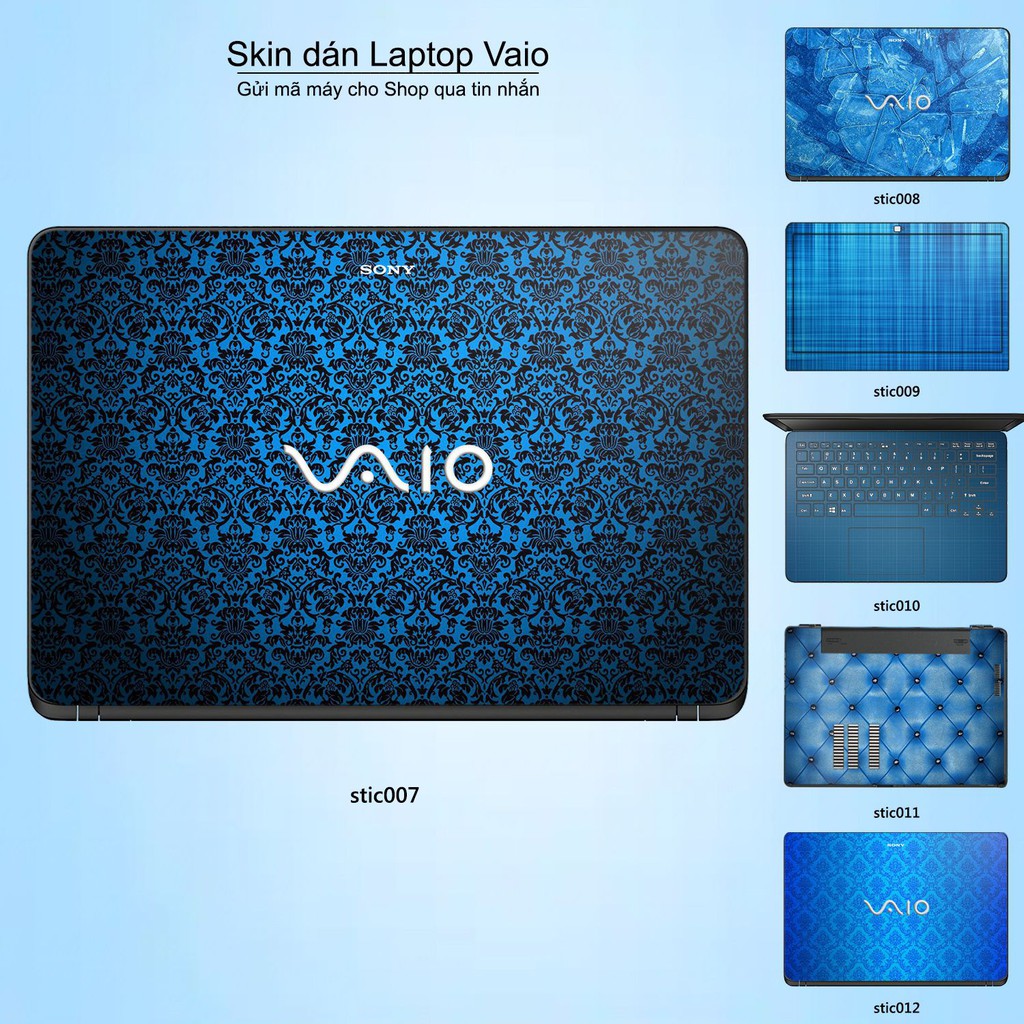 Skin dán Laptop Sony Vaio in hình Hoa văn sticker nhiều mẫu 2 (inbox mã máy cho Shop)