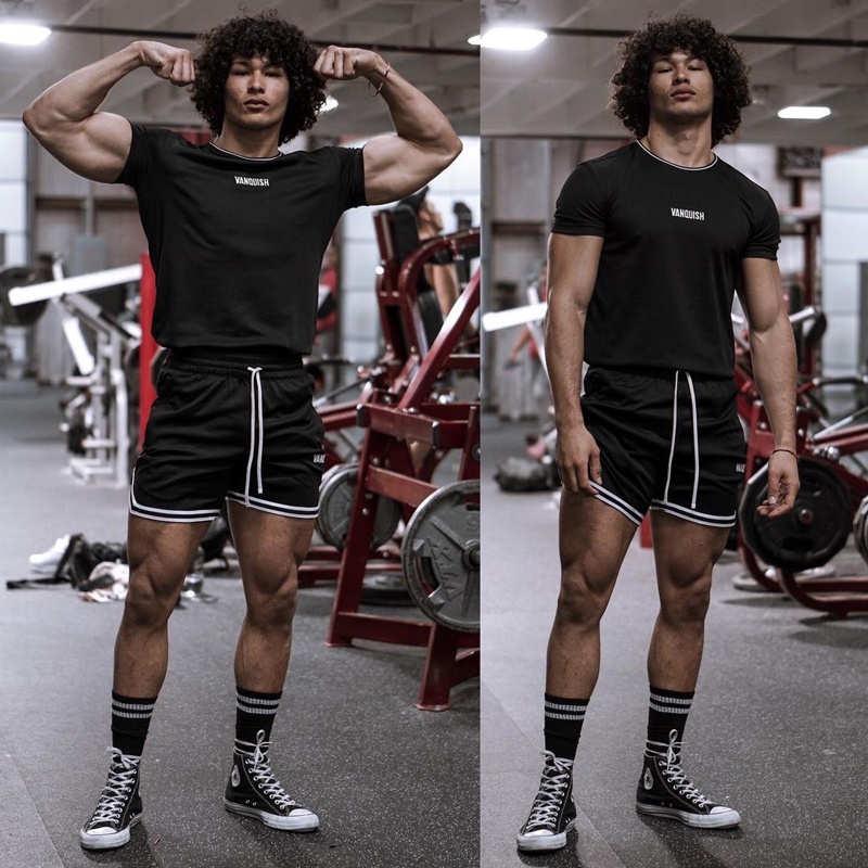 Quần Short Thể Thao Kẻ Sọc Chất Liệu Thoáng Khí Nhanh Khô Thời Trang Mùa Hè Cho Nam Size M-3XL