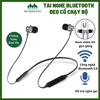 Tai Nghe Bluetooth Đeo Cổ Thể Thao Chống Nước Chống Ồn Có Mic Hỗ Trợ Nghe Gọi
