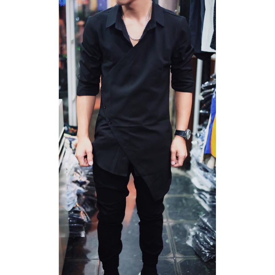 ÁO SƠ MI MINTY - VẠT CHÉO UNISEX | BigBuy360 - bigbuy360.vn