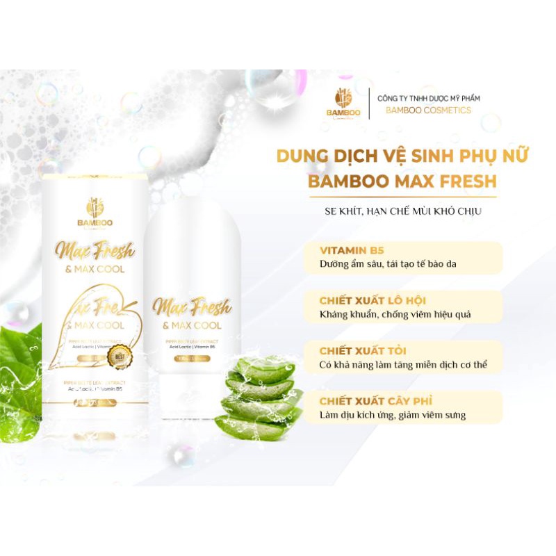 🐦TẶNG NƯỚC HOA🐦DUNG DỊCH VỆ SINH MAX FRESH BAMBOO