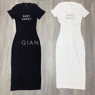 Váy body cổ tròn