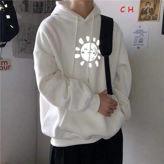  Áo hoodie mặt trời phản quang chất nỉ bông dày dăn , phom rộng