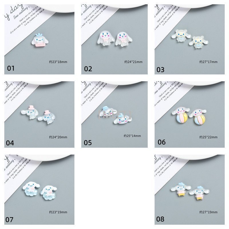 1 Cái / Gói Hạt Nhựa Resin Trong Suốt Hình Chú Chó Tai To Làm Trang Sức Thủ Công DIY