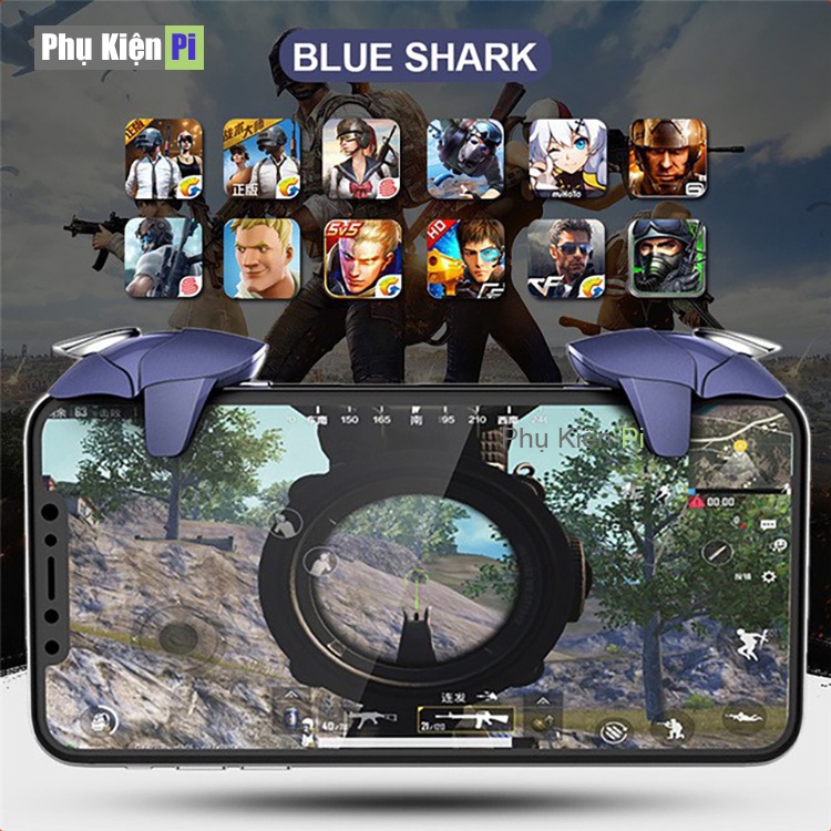 Nút bắn PUBG cá mập xanh cao cấp Blue Shark