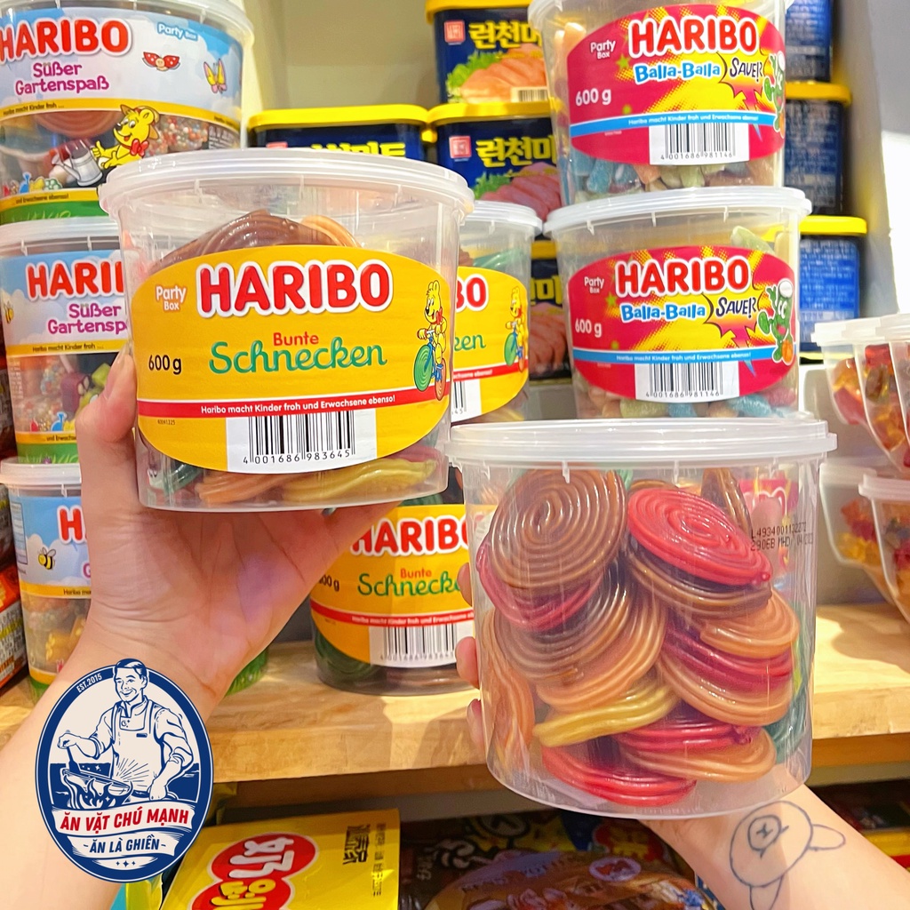Kẹo dẻo Haribo Suber Gartenspab Hộp 600G