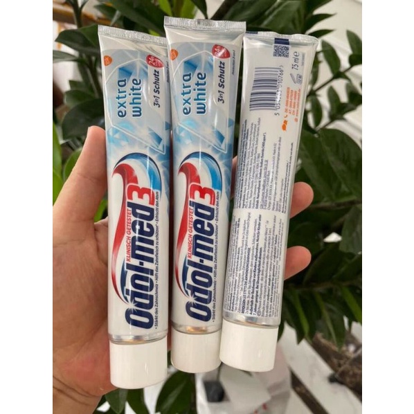 Kem đánh răng Odol Med 3 Extra White trắng răng