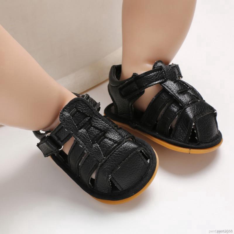 Sandal da PU đế mềm chống trượt cho bé trai