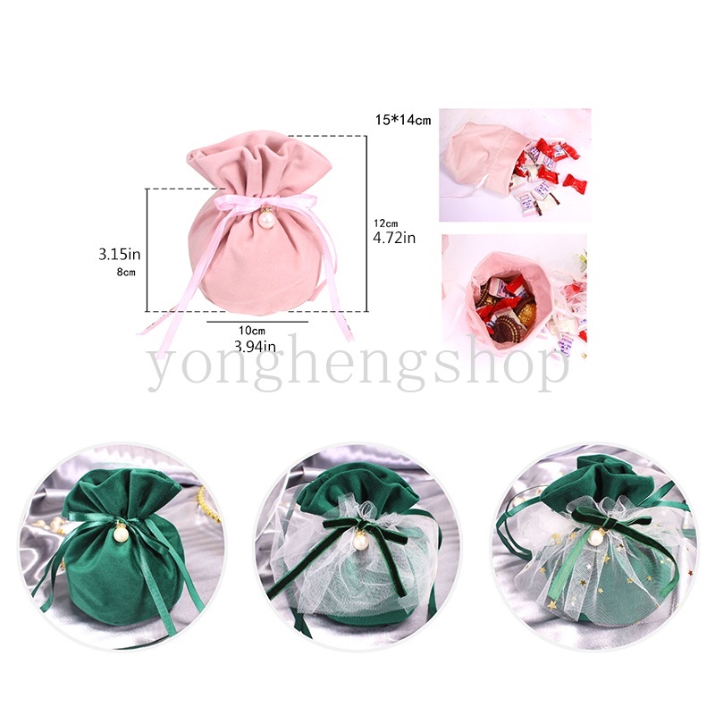 Túi dây rút đựng quà/ trang sức / bánh kẹo vải nhung sang trọng đa năng
