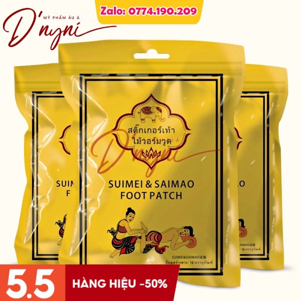 10 Miếng Dán Chân Thải Độc Lanna Foot Patch Thailand