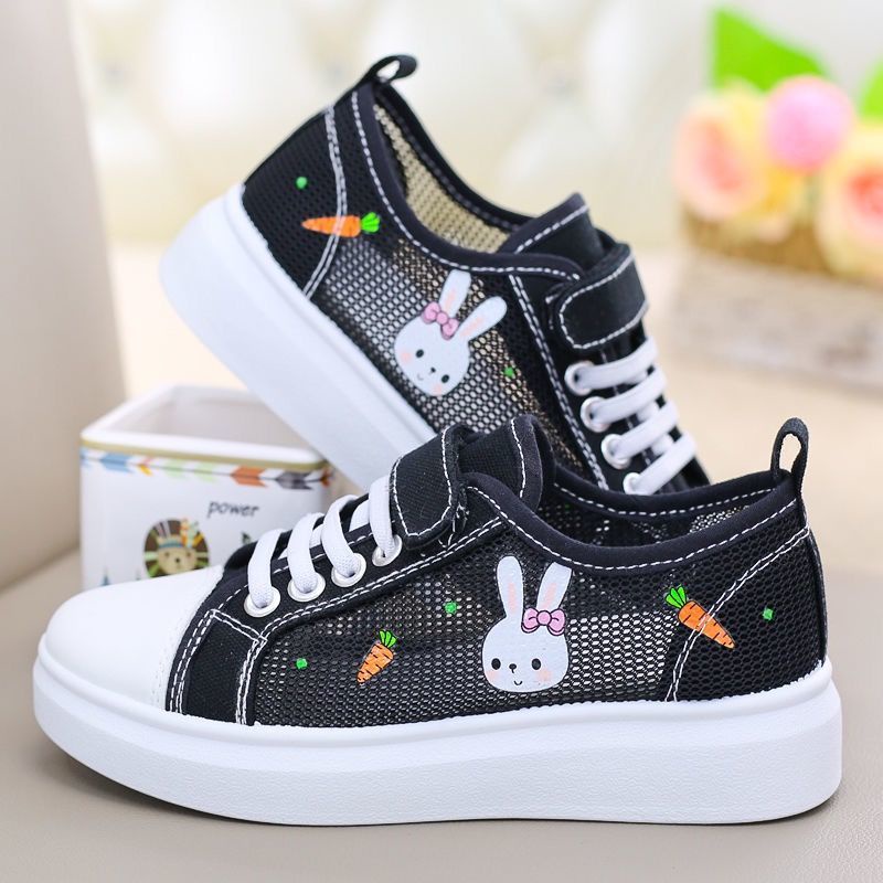 Giày Thể Thao Đế Mềm Phối Lưới Thoáng Khí Thời Trang Mùa Hè Cho Bé Gái