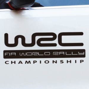 Logo decal tem xe thương hiệu WRC độc đáo,