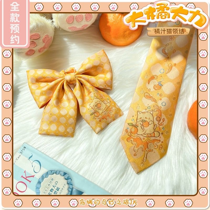 Váy JK / Cà vạt thiết kế Luna cam có bling siêu đẹp hàng chính hãng