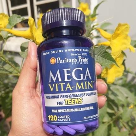 Mega Vitamin Multivitamins For teens của Mỹ ( Lọ 120 viên dùng trong 2 tháng) bổ sung vitamin cho trẻ từ 10 đến 18 tuổi