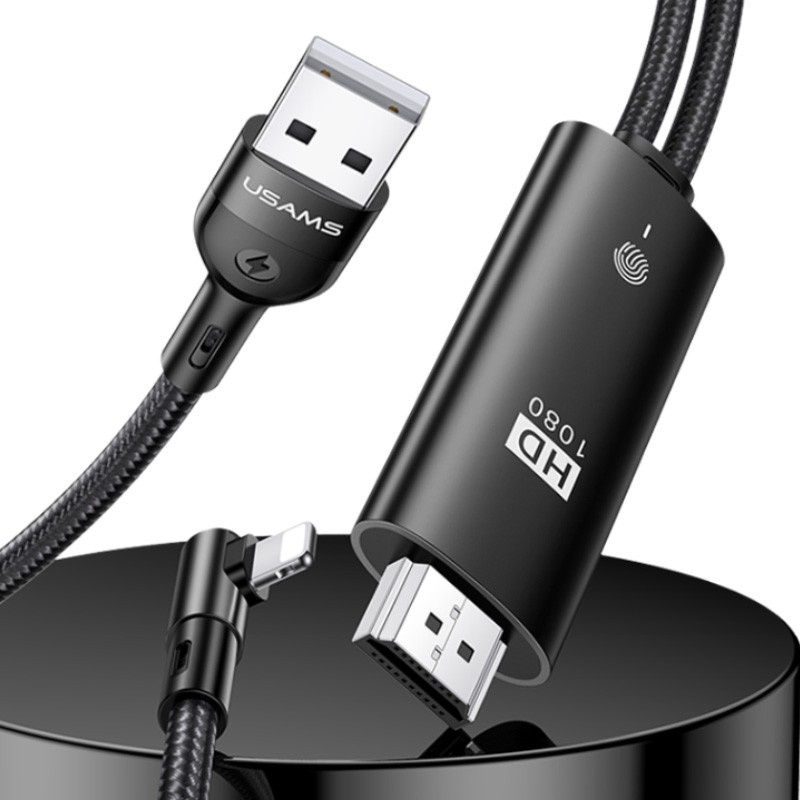 Cáp Chuyển Đổi Lightning Sang HDMI U53 2M Gập 90 Độ Tiện Lợi HD 4K Cho iPhone, iPad tivi AV Adapter Máy Chiếu Màn HDTV