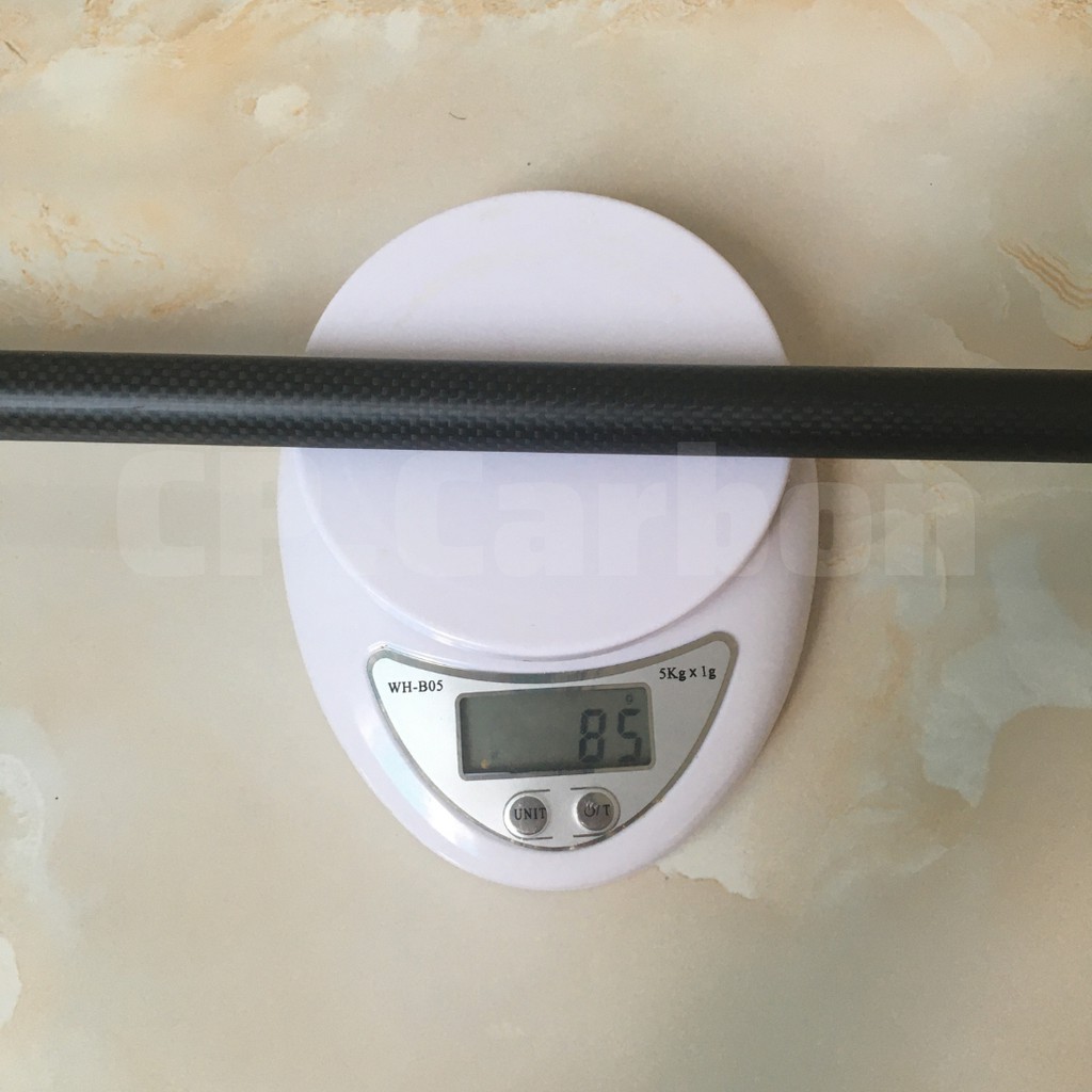 Ống carbon 3K rỗng dài 1 mét đường kính ngoài 19mm, đường kính trong 17mm