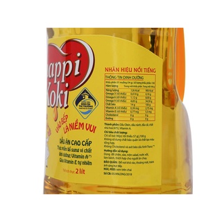 Dầu ăn cao cấp Happi Koki chai 2 lít