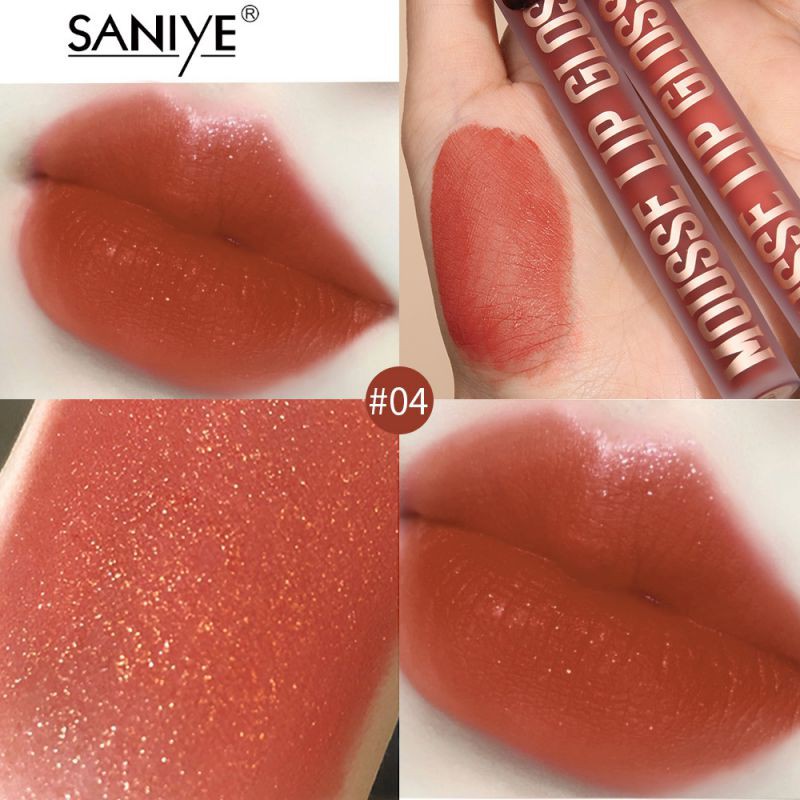 (Hàng Mới Về) Son Kem Màu Lì Không Thấm Nước Lâu Trôi Dưỡng Ẩm Saniye | BigBuy360 - bigbuy360.vn
