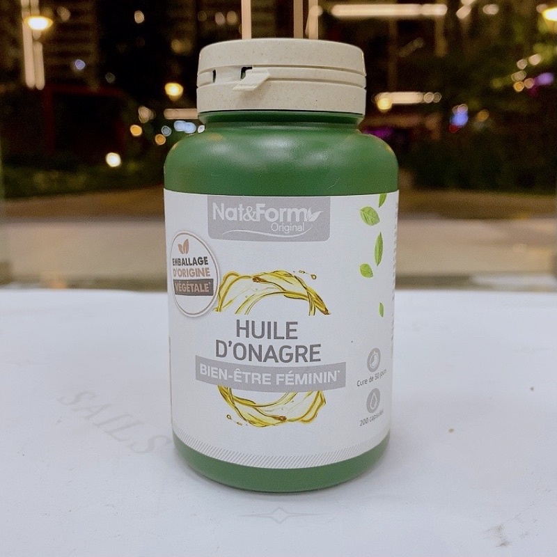 Tinh dầu hoa anh thảo Nat & Form Pháp 200 viên