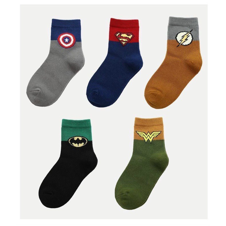 Tất chân hình siêu nhân dày ấm cho bé trai từ 1 - 12 tuổi