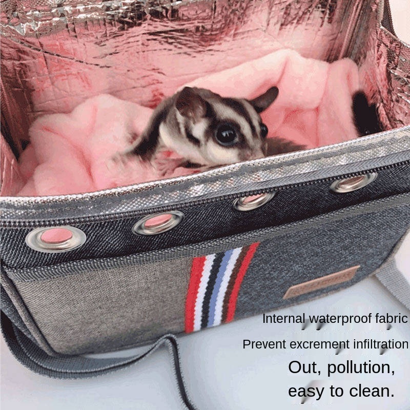 Túi đựng mang theo thú cưng sóc bay Úc/chuột Hamster/nhím và đồ ăn vặt/tá tiện lợi khi đi du lịch