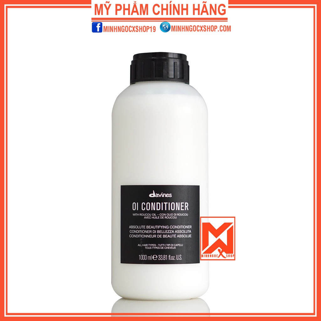 Dầu xả hoàn mỹ cho mọi loại tóc DAVINES OI 1000ml chính hãng