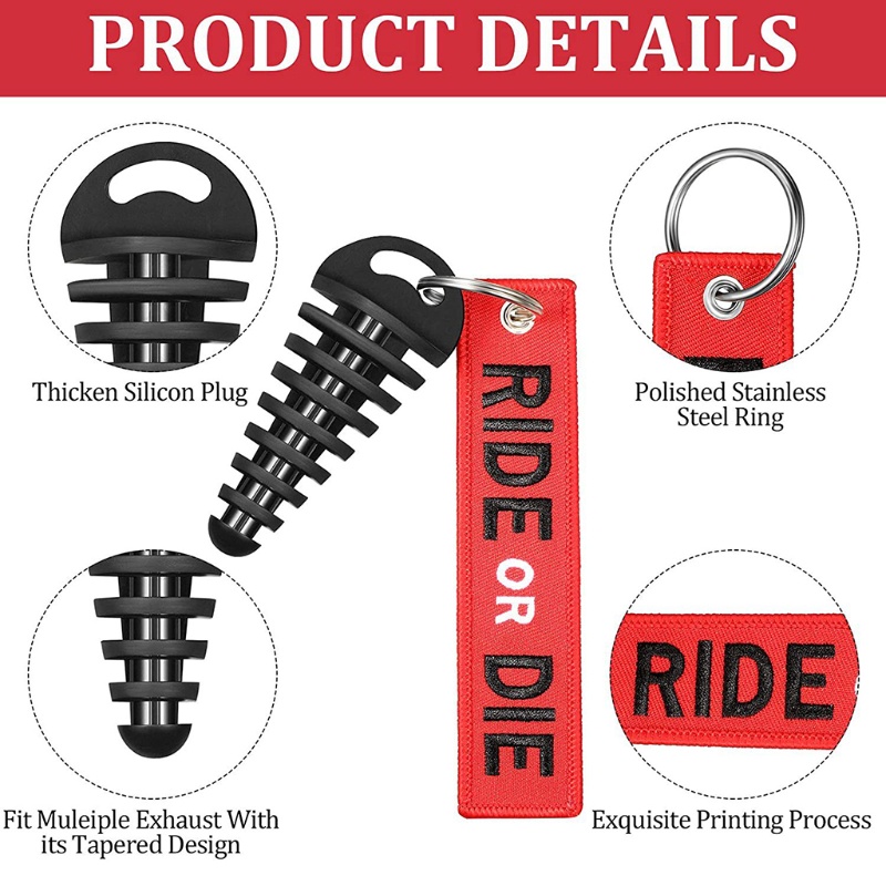 Nút Bịt Ống Pô Giảm Thanh Thêu Họa Tiết Cho Xe ATV