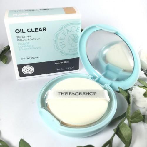 Phấn phủ kiềm dầu The face shop Oil Clear Smooth Hàn Quốc