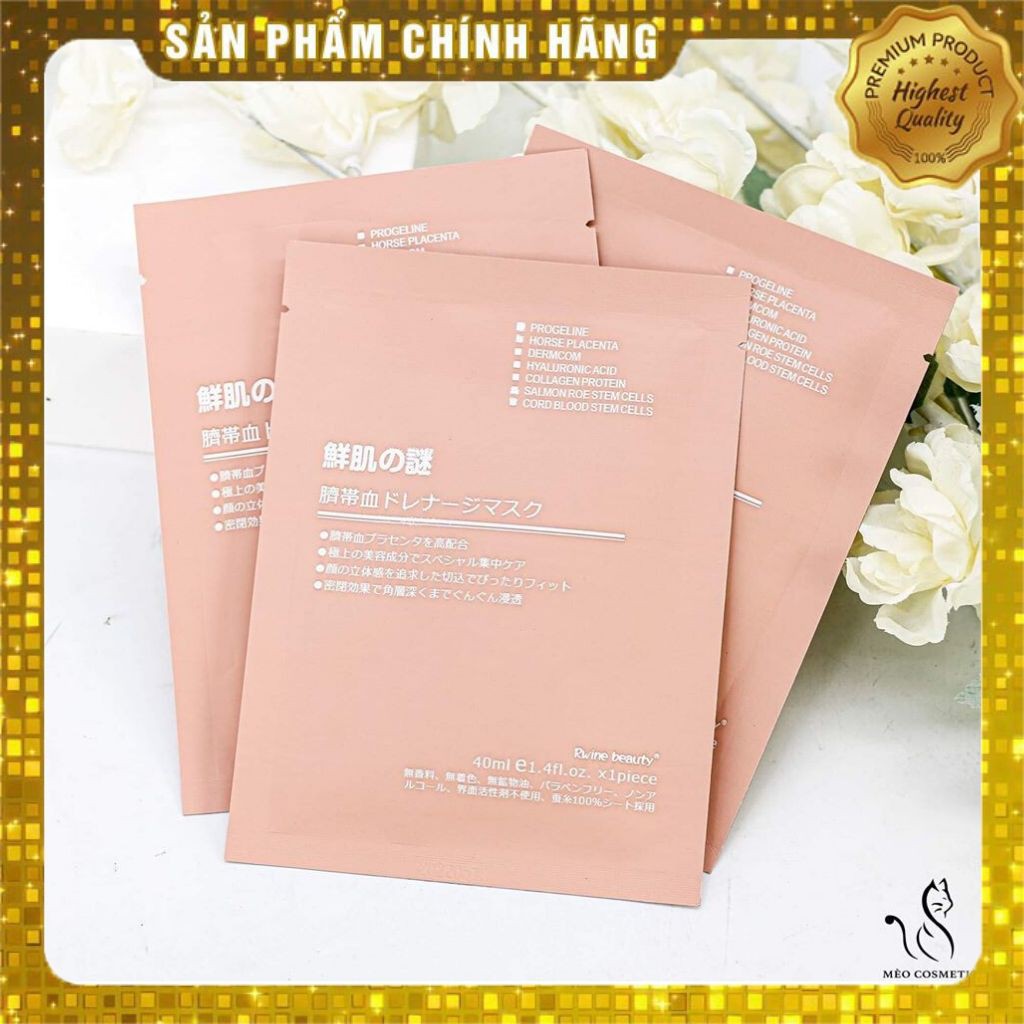 Mặt nạ nhau thai cuống rốn Rwine Beauty Stem Cell Placenta Mask 50 miếng | BigBuy360 - bigbuy360.vn