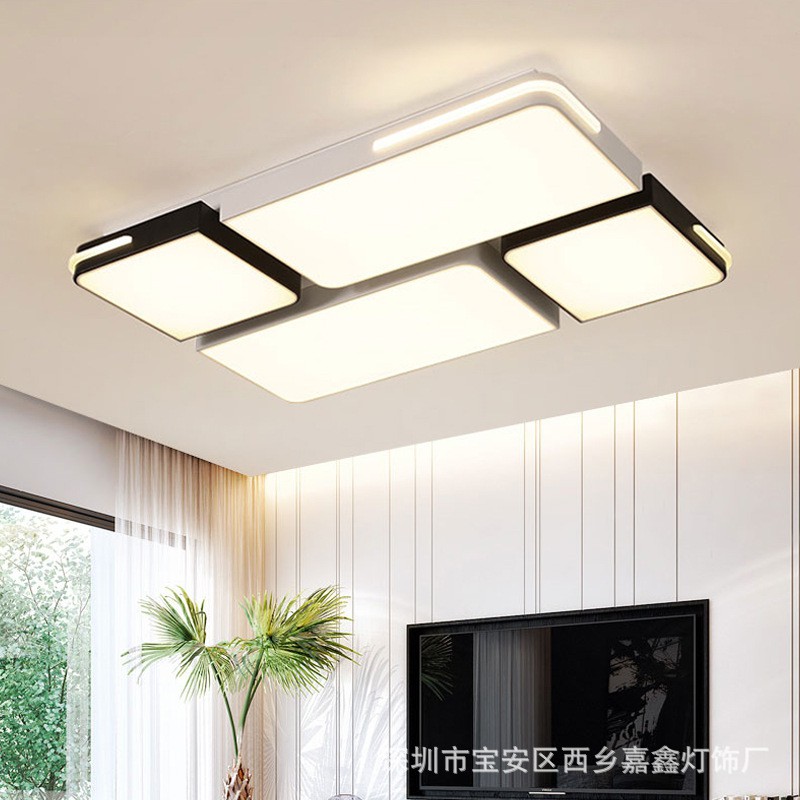 Đèn Trần Led Chữ Nhật Hiện Đại Thích Hợp Cho Phòng Khách