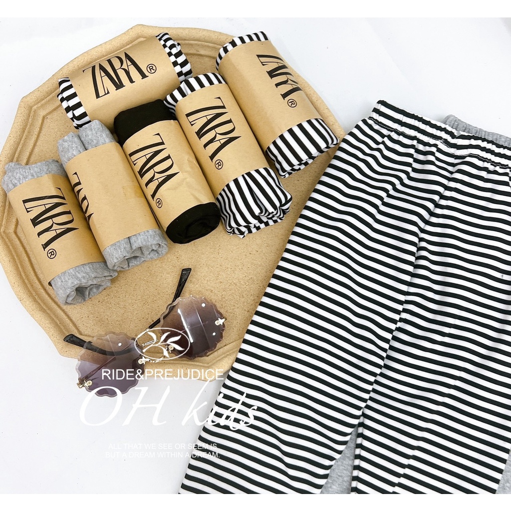 Quần legging cho bé gái, quần legging ZA,RAAA chất zip QC xịn sò cho bé