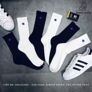 Tất Champion Cổ Cao 💖FREESHIP💖 Vớ Champion Chính Hãng -  Chất Cotton Thấm Hút Chống Hôi Chân Chơi Thể Thao Được