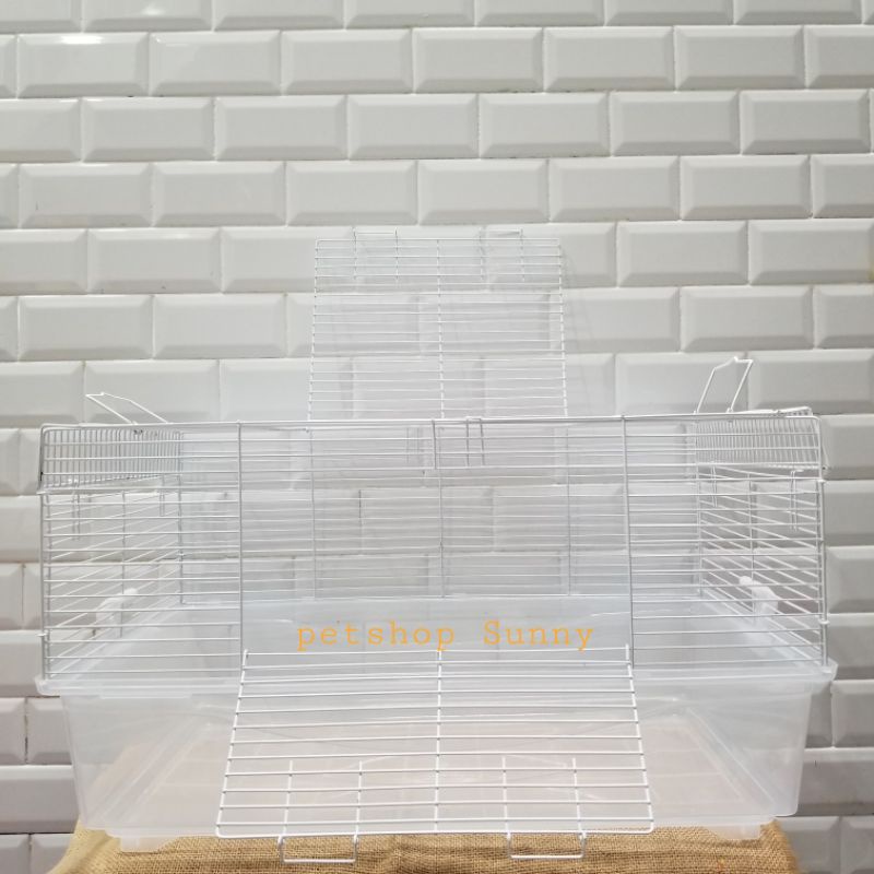 Lồng 60cm khay cao màu/trong cửa rộng cho hamster 60x35x32 (không phụ kiện)