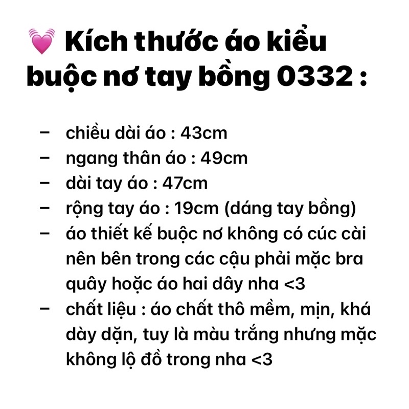 Áo croptop kiểu buộc nơ tay bồng 0332