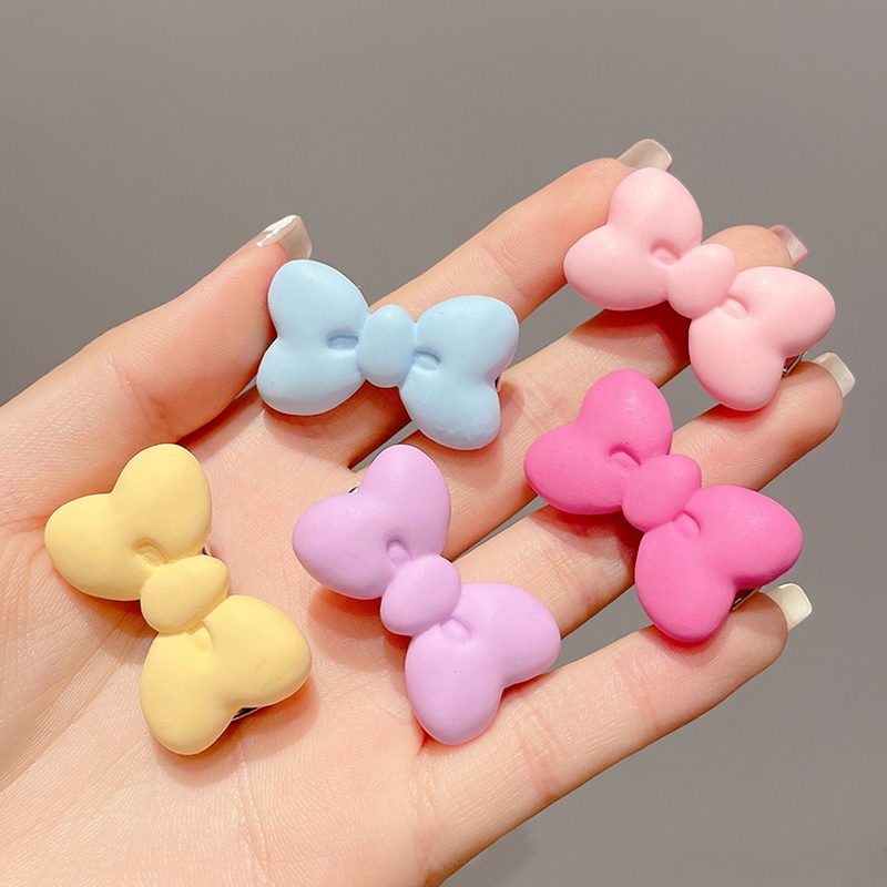 Kẹp Tóc Nơ Màu Kem Dễ Thương Phong Cách Nhật Bản