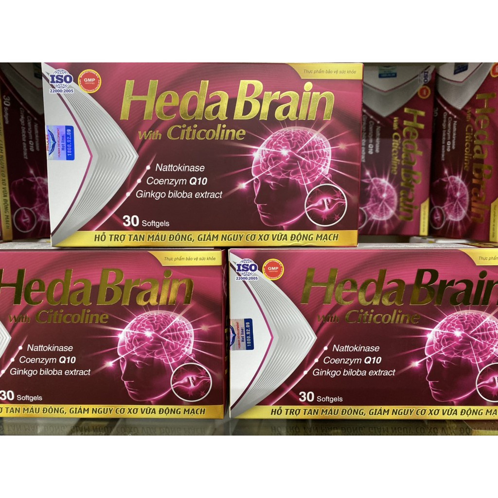 HEDA BRAIN - HEDABRAIN- CHỐNG MÁU ĐÔNG-NGỪA XƠ VỮA MẠCH MÁU NÃO-