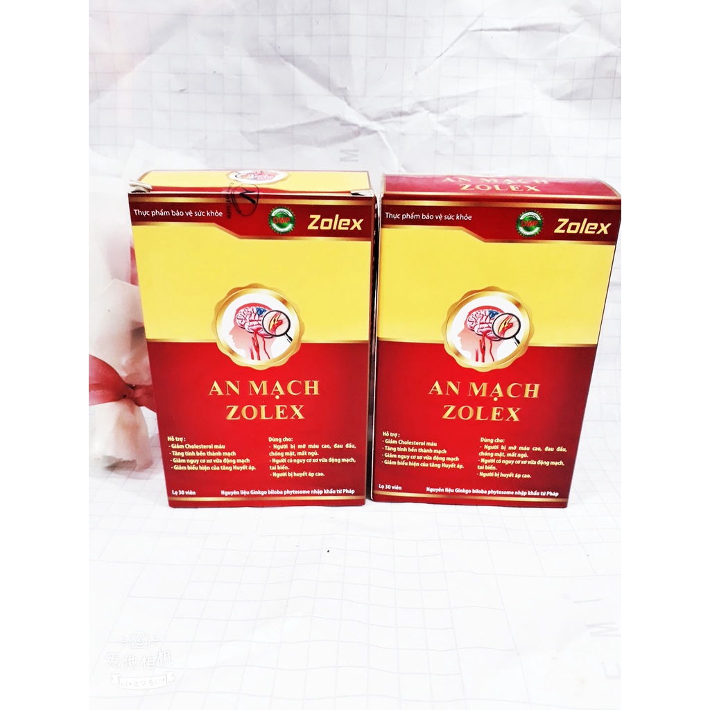Viên uống bổ não AN MẠCH ZOLEX, giúp giảm mỡ máu, giảm đau đầu, chóng mặt, mất ngủ và giảm xơ vữa động mạch, h.uyết áp